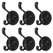 6pcs Rust Wall Mount Coat Hooks Aluminum Hat Hangers Resistant Non-Slip Coat Bag