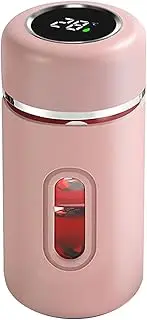 Drinking Glass | 280ml Glass Water Bottle - Anti-Fall Tumbler with Real-Time Temperature Display Portable Tea Cup for Travel Camping Restaurant Gym Home Work Coffee Desktop
