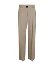 Brunello Cucinelli Fluid Wool Straight Leg Trousers IT38 Nude