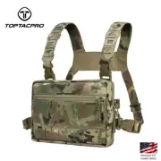 TOPTACPRO Tatcical Chest Rig Bag Chest Recon Bag MOLLE Camo Shoulder Pack Army