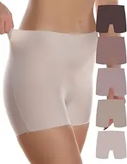 [YARVES] No Line Boyshort, High Waist, Boxer Women's Underwear, Comfortable, Soft Panties Underwear for Women 5-Pack