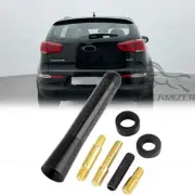 3'' Short Black Carbon Fiber Antenna Aerial Stubby Bee Sting For Kia Sportage (for: Kia)