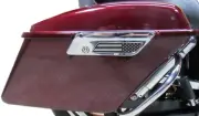 Black & Grey American Flag Saddlebag Latch Inserts. Fits 2012 - 2016 Switchback