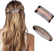 Hair Barrettes for Women 2packs Hair Clips French Hair Barrette Clip for Girls Vintage Hair Clips for Thick Thin Long Short Hair Square Oval Barrettes Stylish Hair Accessories for Women Girls