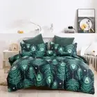 3D Peacock Feather Quilt Cover Set Bedding Sets Pillowcases