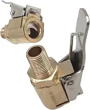 Air Chucks for Tires - Quick Connect Air Chucks,Brass Air Chuck, Multifunctional Tire Chuck, Heavy Duty Lock On Tire Inflator Chuck with Clip