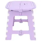 A (Light Purple)Foldable Step Stool Household Plastic Small Folding Step Stool