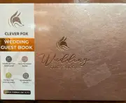 Clever Fox Guest Book 128 Pages Vegan Leather Pink Large Format 10"x7" NEW