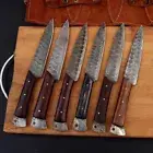 CUSTOM HANDMADE DAMASCUS STEEL KITCHEN KNIFE SET / STEAK KNIFE SET / CHEIF KNIFE