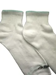 Quicksilver Single Pack White, Cool Mint Quarter Socks, No Logo, Mens Size 6-12