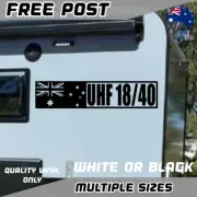 UHF 18/40 Sticker Decal Window Car Caravan Australia Flag Adventure Camping Van