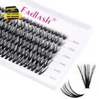 Cluster Lashes 40D DIY Eyelash Extension C Curl Individual Lashes Faux Mink Clus