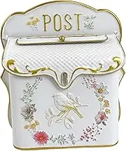 XLWLLNJ Wall Mounted Mailbox Post Box Iron Retro Style Charm Large Letterbox Mail Holder for Outdoor House Garage Farmhouse Gate