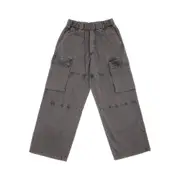 [MM6] MM6 Wide-leg cargo pants Kids 14Y 14Y Grey