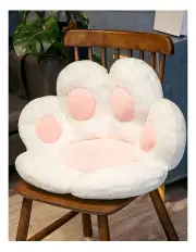 [SOGA] Paw Shape Cushion Warm Lazy Sofa Decorative 70cm in White