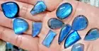 20 Pcs Blue Labradorite Mix Lot Natural Labradorite Wholesale Ring Size Cabochon