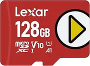 [Lexar] Play 128GB Micro SD Card, microSDXC UHS-I Memory Card, Up to 160MB/s Read microSD Card, U1, V10, A1, C10 TF Card for Nintendo-Switch/Portable Gaming Device/Smartphone/Tablet (LMSPLAY128G-BNNAG)