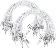 PACKOVE Handmade Eye Mask Hanging Rope 200pcs Elastic Cords Metal Ends Stretch Round String Barb Elastic Barbed Cords Stretch Soft for Mask Making