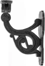 Handrail Bracket 4.5" H x 3.2" Proj. Black Wrought Iron Handrail Brackets NEW
