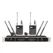 TZT SK-9900 Wireless Lavalier Microphone System Wireless System +2 Lavalier Mics