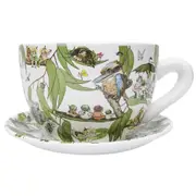 Urban May Gibbs Gumnut Babies Tea Cup Ceramic Planter Pot 13x24cm Green