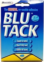 Bostik Blu Tack Packet Blue Tac Re-Usable Adhesive Putty Repositionable Glue Sticky New (60G)