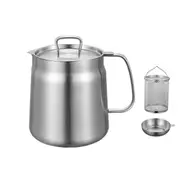 2L Oil Filter Multi-Function Frying Basket Large Capacity Oil Filter Pot As Shown