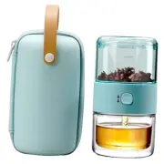 Modern Small Tea Infuser Teapot, Tritan One Touch Tea Maker for Loose Leaf