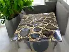 30" Black Agate Coffee & Tea Table Modern Living Room Furniture Top Bedroom Deco