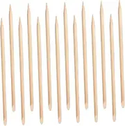 Baluue 100pcs Nail Sticks Cuticle Pusher for Manicure Wooden Nail Care Tools Safe for Home Salon