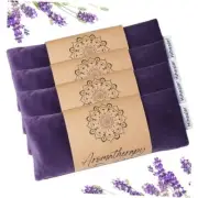 Lavender Eye Pillow, Weighted Mask for Sleep, Yoga, Meditation, Purple X4