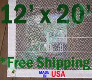 12' x 20' Clear Poly Tarp Room Divider Patio Porch Enclosure Fumigation Curtain