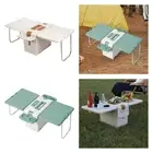 Camping Folding Table Box Organizer Storage Bin for Outdoor Travel Camping