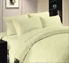 8,10,12,15 Inch Deep Pkt Ivory Solid Bedding Items 1000TC Egyptian Cotton