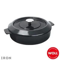 在飛比找momo購物網優惠-【Woll】德國歐爾-IRON 28cm淺型鑄鐵鍋(灰)