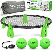 GoSports SLAMMO Pro Game Set - New and Improved With 3 Balls, Pump and Carrying Case Green