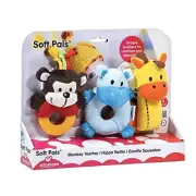 Edushape Soft Pal,ONE Piece Colorfu Monkey Teething Toy ONE Piece