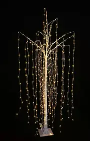 1.8m Weeping Willow Tree WARM WHITE LED Indoor Outdoor Christmas Xmas Decoration