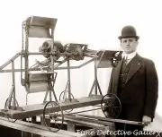 A Strange Contraption and The Inventor - 1915 - Historic Photo Print