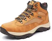 [CC-Los] Men's Waterproof Hiking Boots Work Boots Lightweight & All Day Comfort Walking Wheat Size 6.5-13