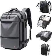 SpaceVac Pro Backpack,Airback Vacuum Compression Travel Backpack with Pump Waterproof, Anti-Theft,Expandable To 60L