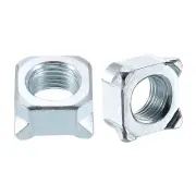 Weld Nuts, M14 Square UNC Carbon Steel Machine Screw Silver 100Pcs