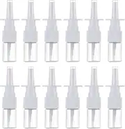 Happyupcity 12Pcs 5ml Empty Refillable Clear Plastic Nasal Spray Bottle Portable Pump Fine Mist Sprayers Makeup Water Storage Holder Container for Essential Oils