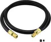 Refrigerant Hose, Black, 6', 1/2" Diameter, Connects 3/8" to 1/4" Fitting