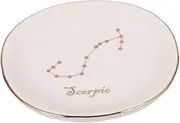 HEALEEP Elegant Scorpio Ceramic Jewelry Plate Small Trinket Dish Ring Tray for Decor