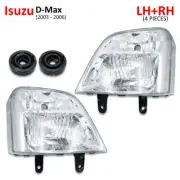 Pair Front Head Lamp Light Fits Isuzu D-Max Dmax Spark Cab V-Cross 2003 2006