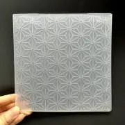 3D Plastic Embossing Folder Template Hexagonal Lines Texture 5.91X5.91 Inch for