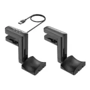 Swivel Clip-on Bracket Gaming Headset Holder Deskside Headphone Hook Clamp