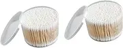 MERRYHAPY 2 Boxes 500pcs Makeup Cotton Swabs Double-head Cotton Sticks Makeup Remover Nail Polish Remover Portable for Women Men
