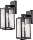 Dusk to Dawn Outdoor Wall Lantern, Wall Sconce as Porch Lighting Fixture, E26 Ba